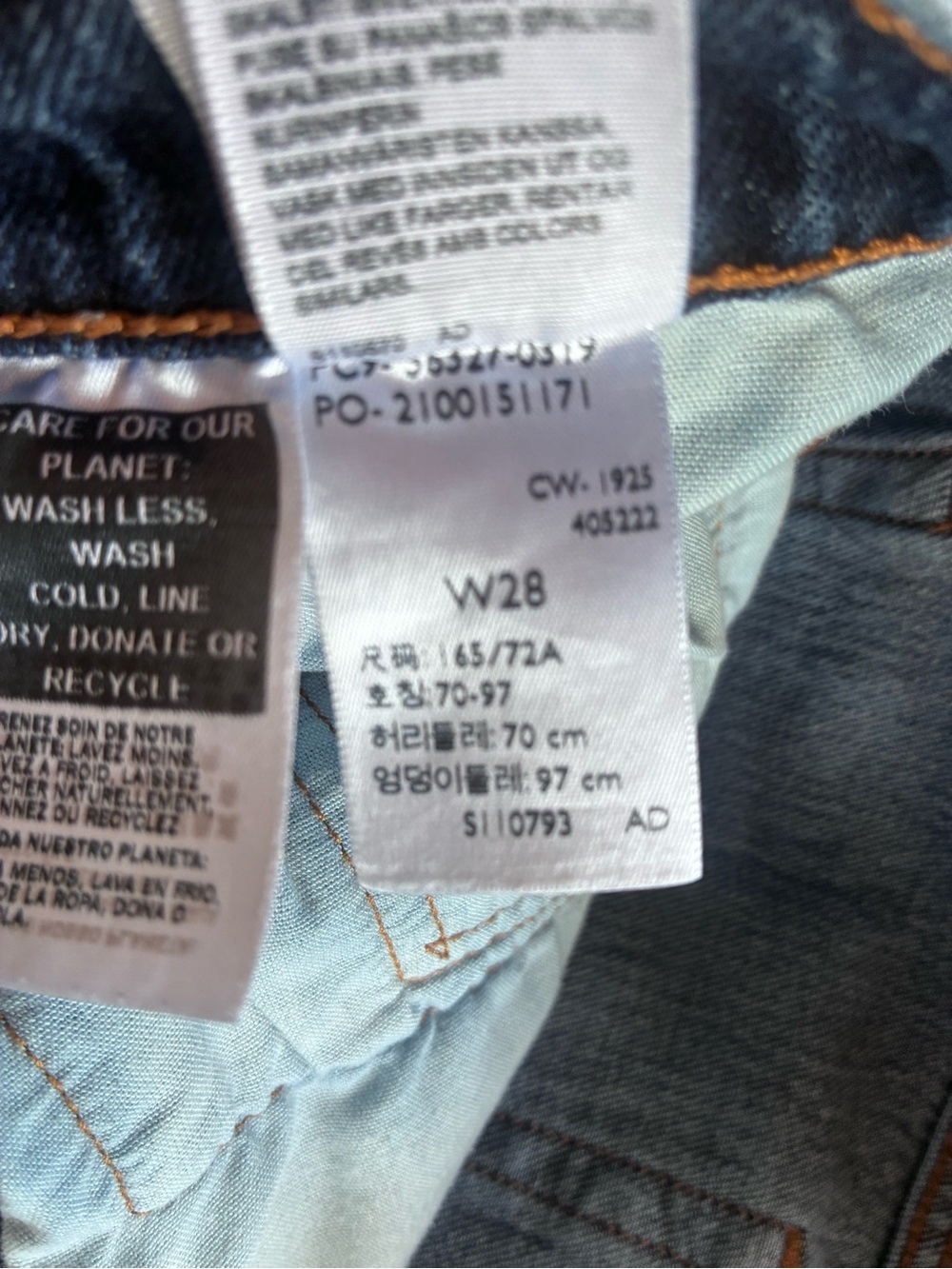 Levi 501 high-Rise Distressed Denim Shorts - Blue size 28 - Picture 6 of 6